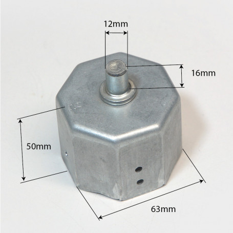 Acotaciones contera cápsula octogonal 60 mm para eje persiana enrollable aluminio